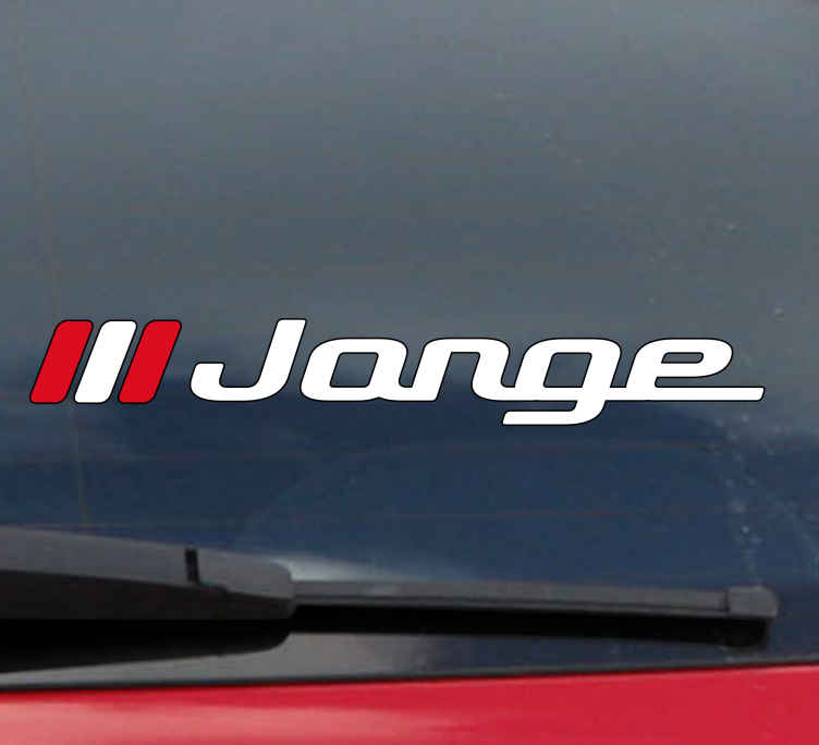 Pegatina para coche Bandera peruana con nombre personalizado - TenVinilo