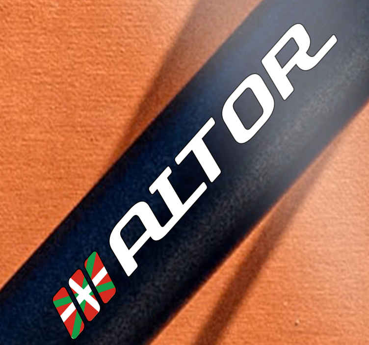 Vinilo bici Bandera vasca con nombre personalizado - TenVinilo