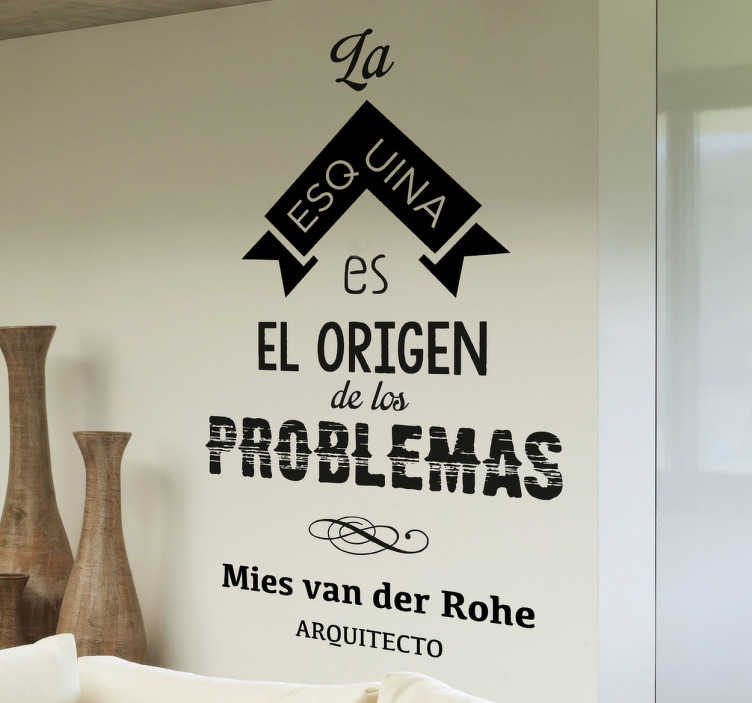 Vinilo decorativo Mies Van der Rohe - TenVinilo
