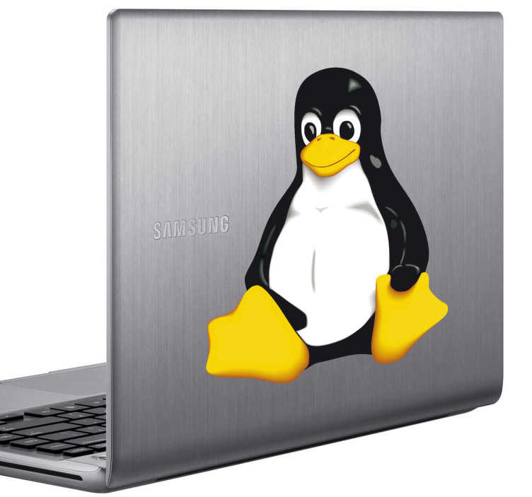 Tux Linuxペンギンラップトップステッカー Tenstickers