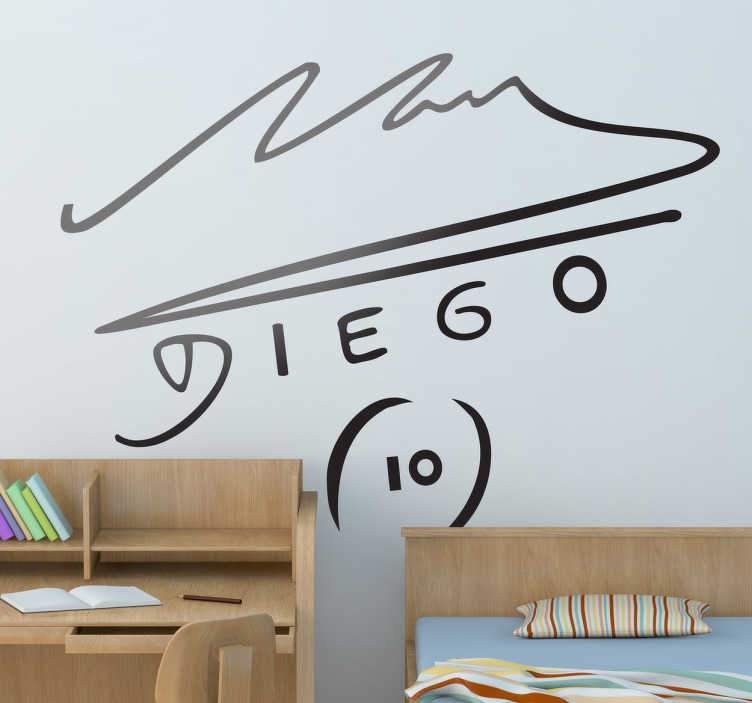 Sticker autographe Maradona