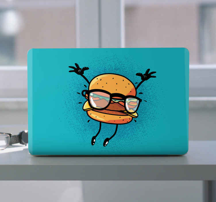 Dans eden burger Dizüstü bilgisayar için kaplama - TenStickers