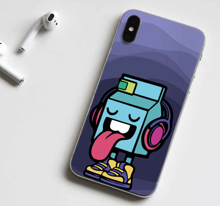 Rajzfilm kilógó nyelv Matrica Iphone - TenStickers