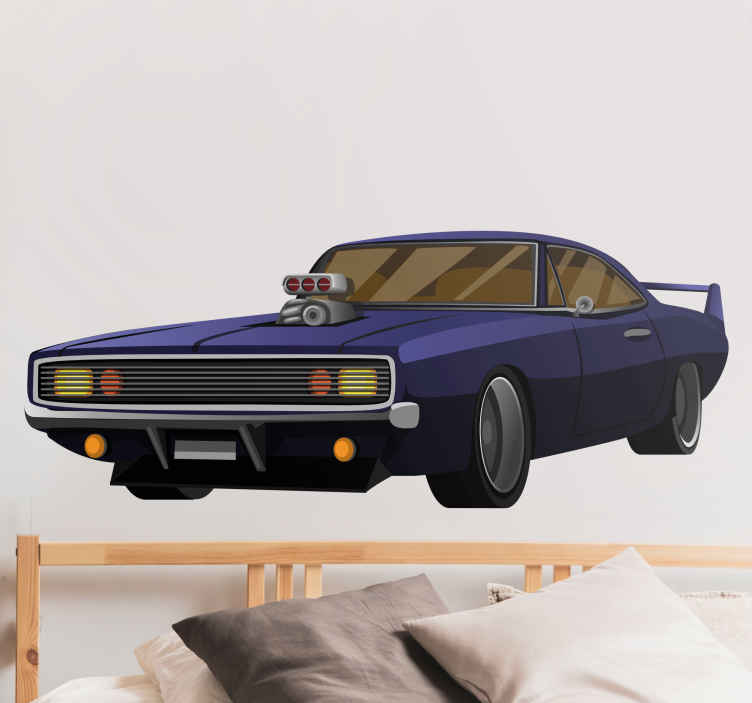 Classic racing design car sticker - TenStickers