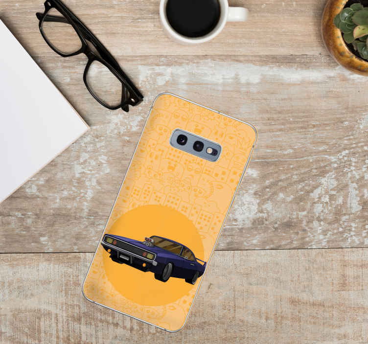 Levendige klassieke auto samsung sticker - TenStickers