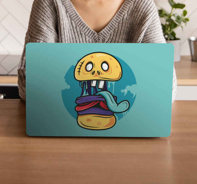 Zombie burger design laptop skin - TenStickers