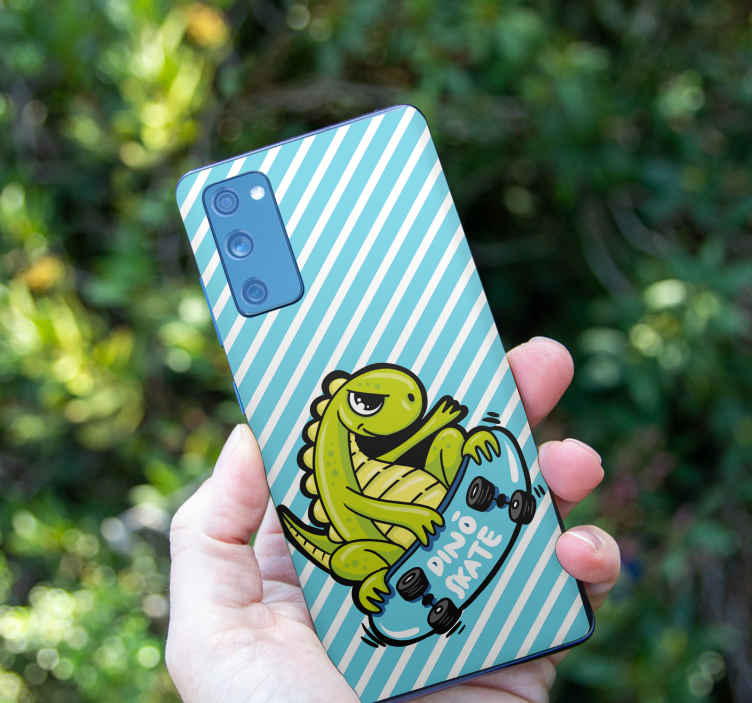 Adesivo Samsung Swag skater cartone animato t-rex