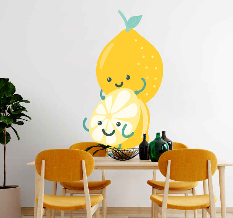 Vinilo decorativo urban Ilustración de limón de dibujos animados - para cocinas