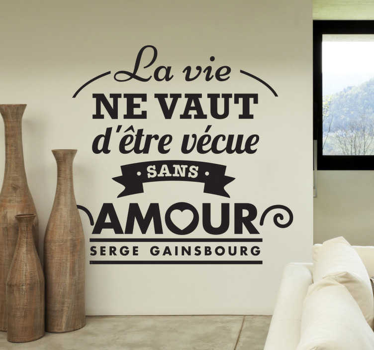 Sticker paroles Serge Gainsbourg