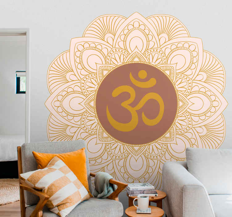 Stencil astratto Om meditazione simbolo mandala