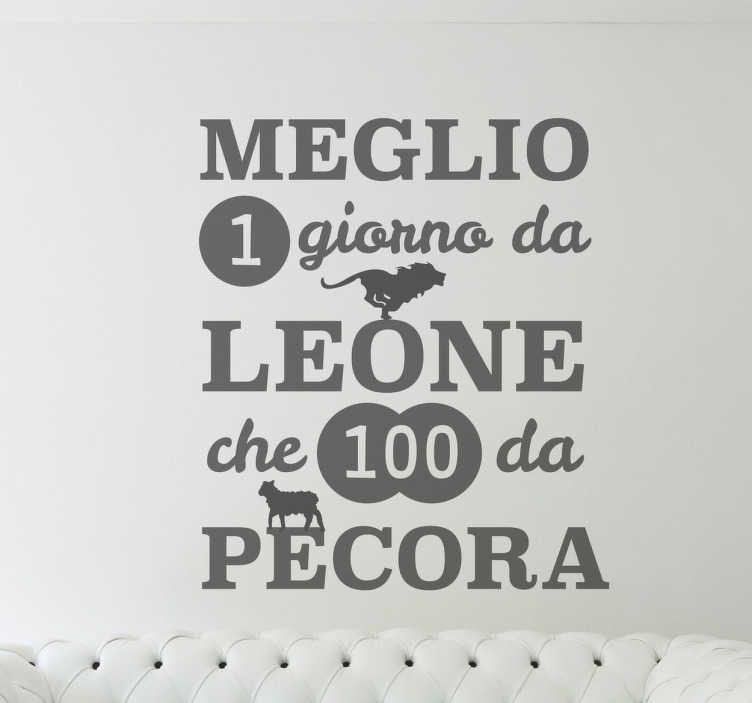 Sticker decorativo giorno da leone