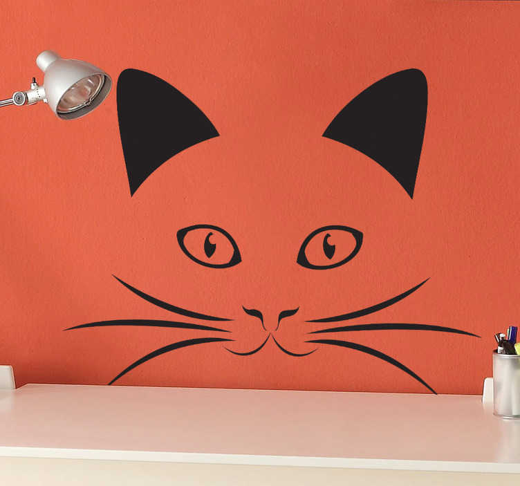 Adesivo murale gatto con gomitolo - TenStickers