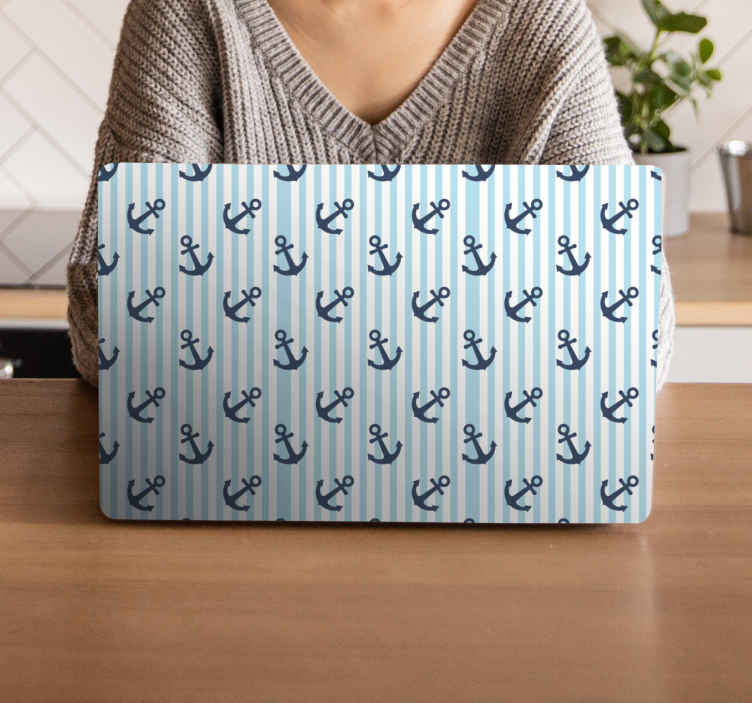 Autocolant pentru laptop simbolul ancorei nautice - TenStickers