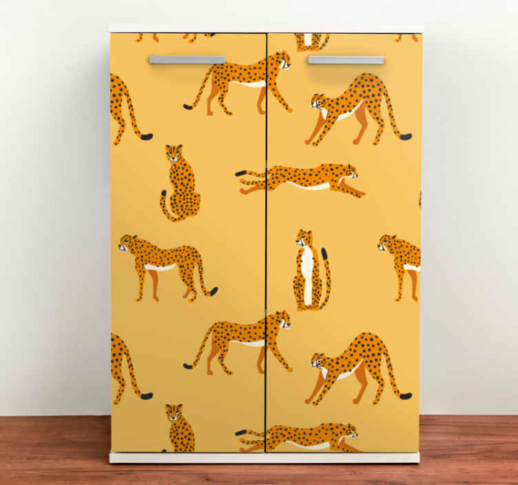 Cheetah patroon meubel sticker - TenStickers