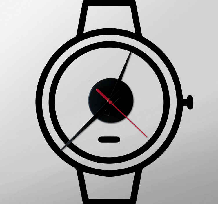Strak minimalistisch ontwerp sticker klok - TenStickers