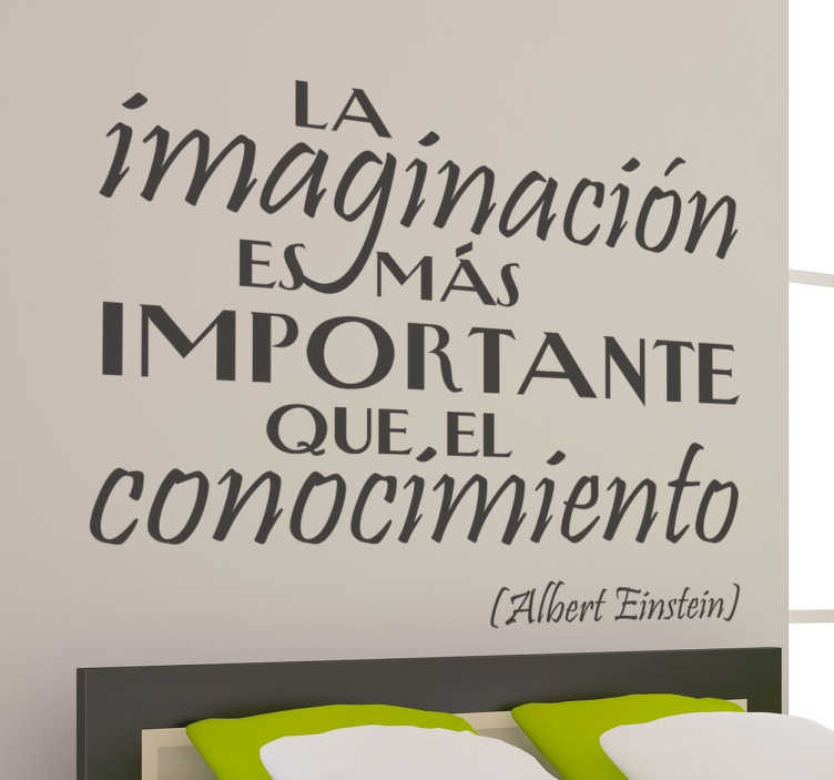 Vinilo decorativo imaginación Einstein - TenVinilo