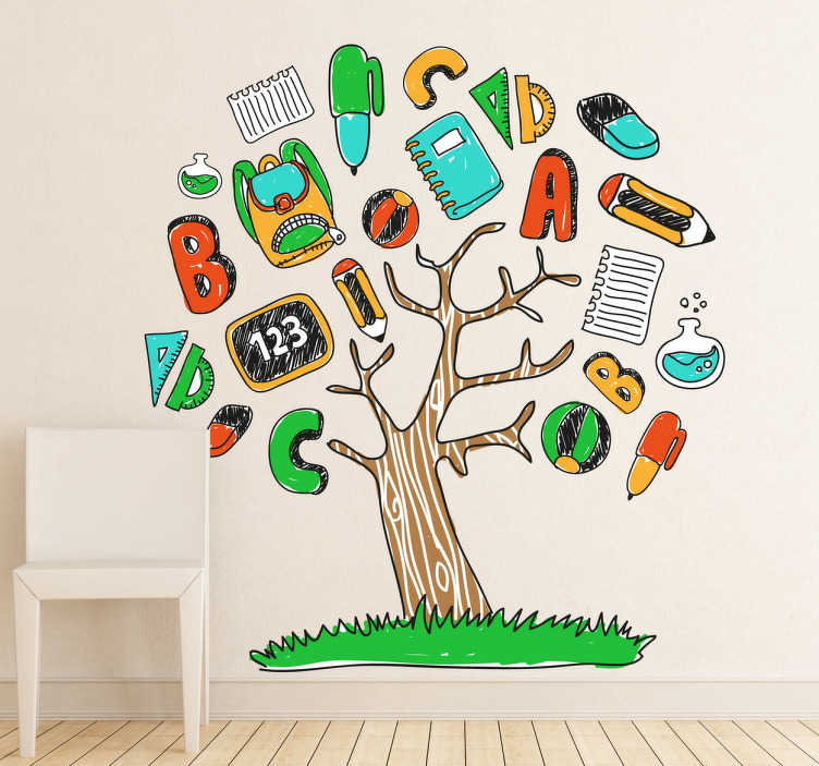 Educational Tree Wall Sticker for Schools - TenStickers