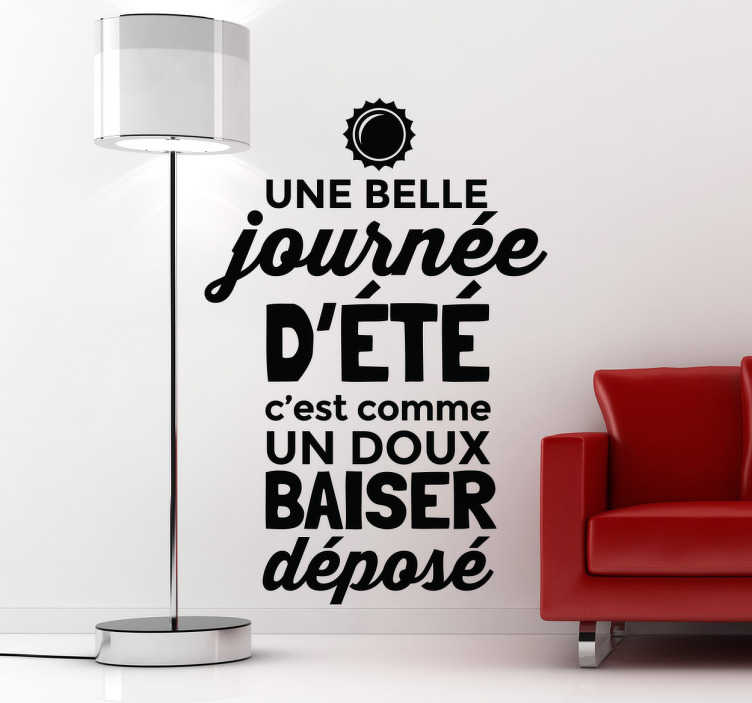 Sticker Texte Une Belle Journee Tenstickers