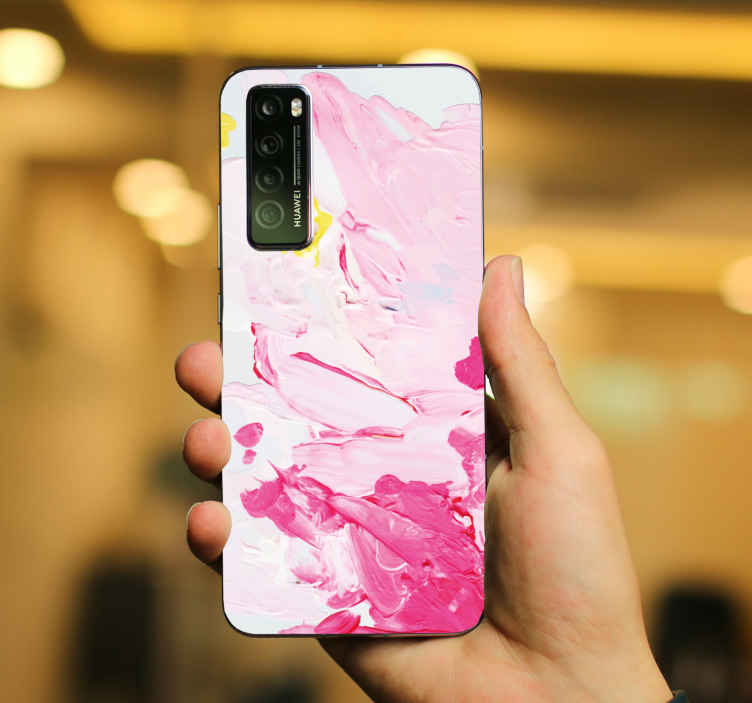 Sticker Huawei tourbillon de marbre rose - TenStickers