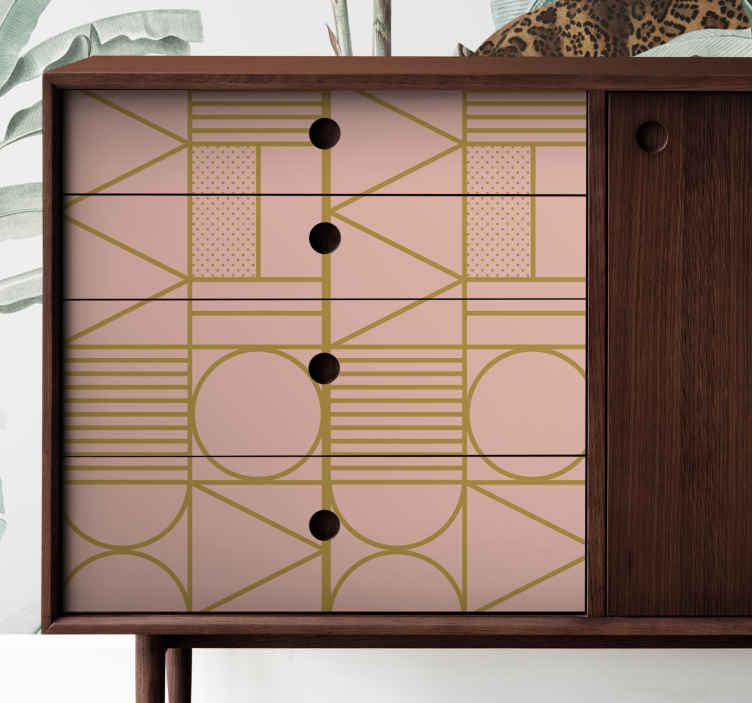 Geometric motif arrangement geometrijska nalepka - TenStickers