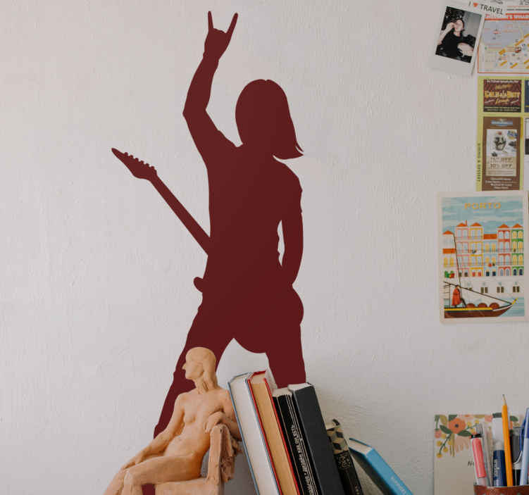 Sticker rock silhouette de geste d'étoile - TenStickers