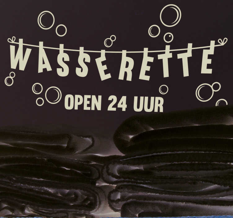 Bedrijfsstickers Wasserette waskamer - TenStickers