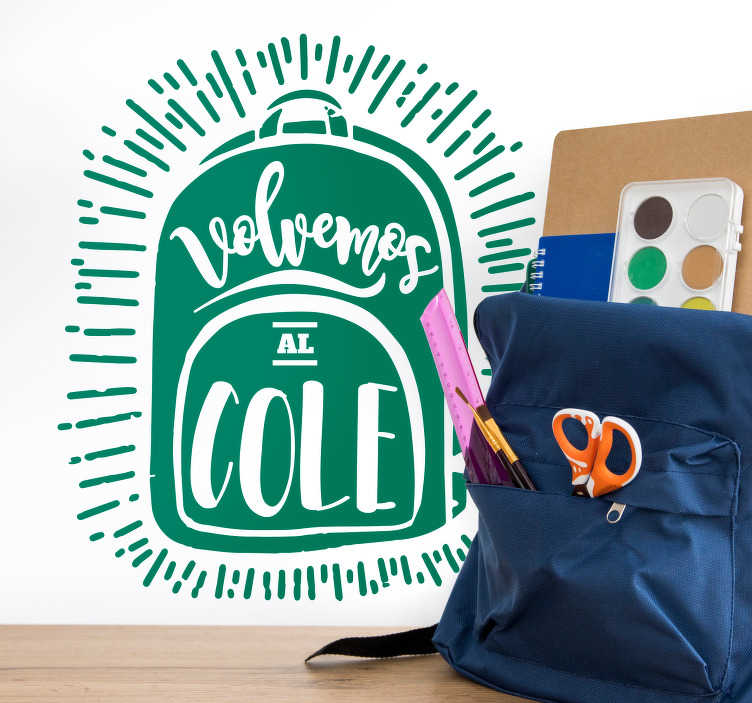 Vinilo para cristales volvemos al colegio - TenVinilo