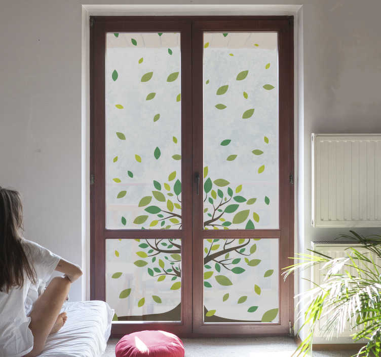 Adesivi per finestra colorati con foglie autunnali fotorealistiche White Set 1-20 leaves Stickers4 adesivi stagionali per finestra 