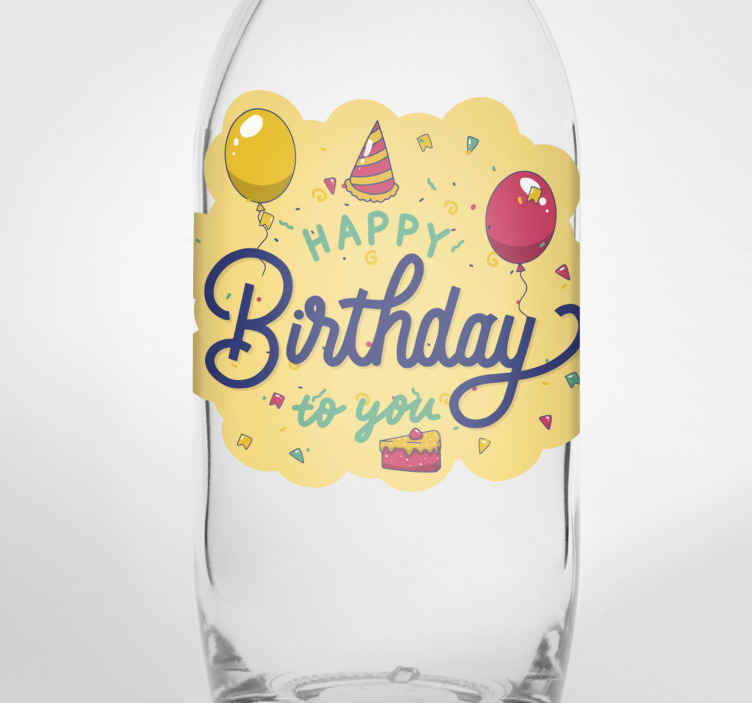 Sticker Decompte De Vodka D Anniversaire Tenstickers