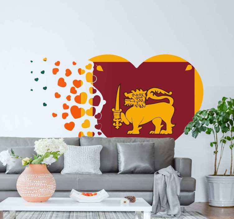 Sri Lanka flag silhouette flag decal TenStickers