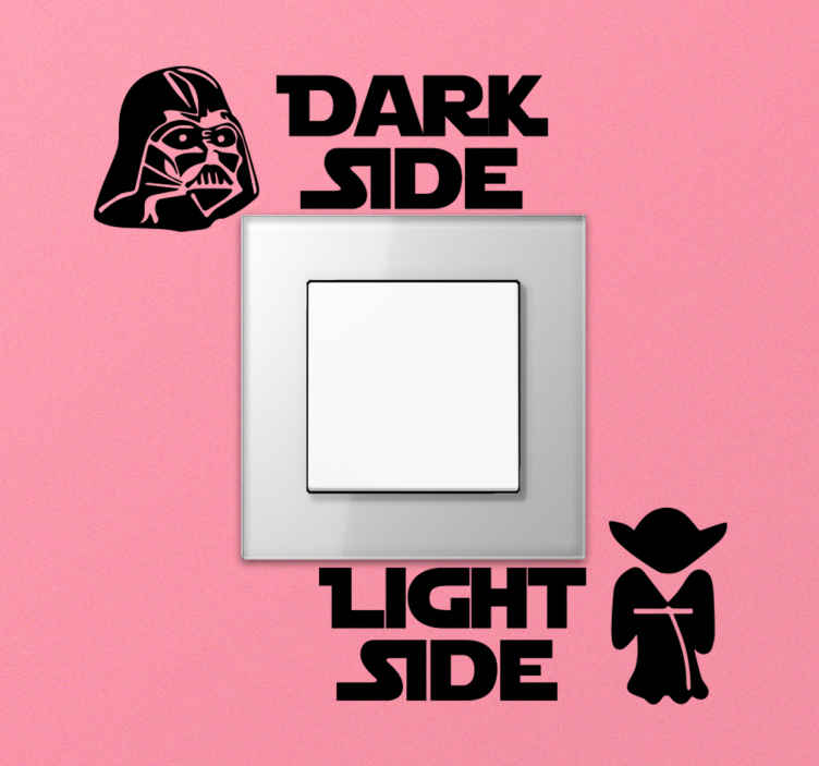 Sticker pour Interrupteur Côté sombre côté clair