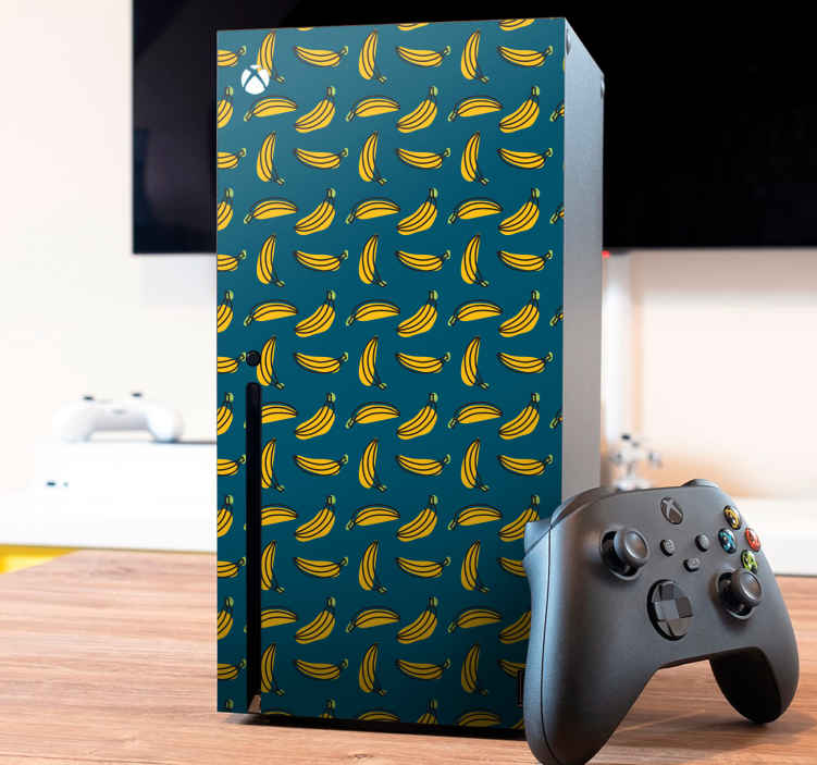 Banane galbene pe un fundal gri piele xbox - TenStickers