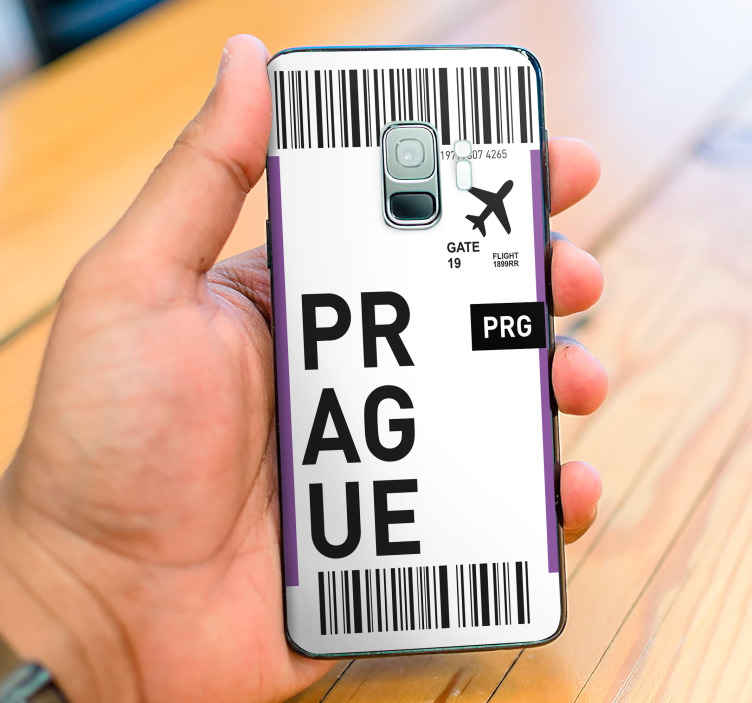 Samolepka letenka do prahy samsung - TenStickers