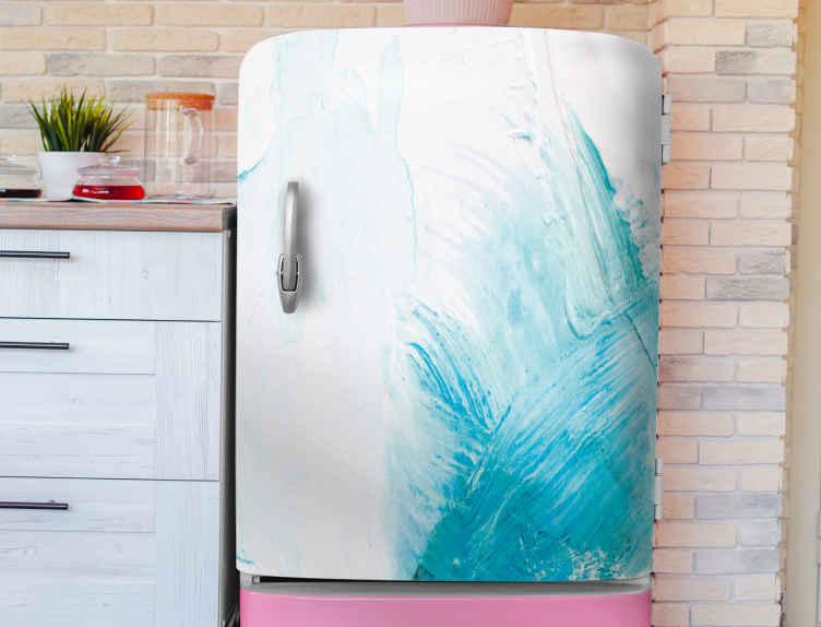 Adesivo frigo Pittura a olio astratta strutturata