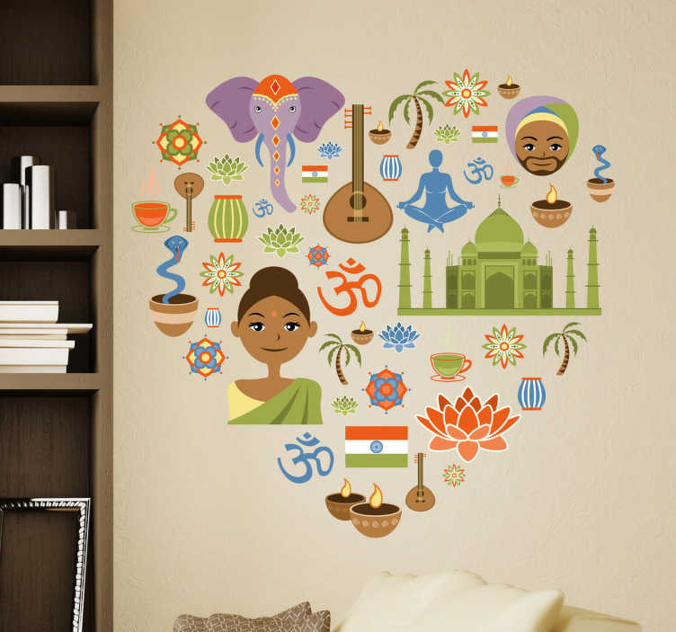 Sticker love Inde