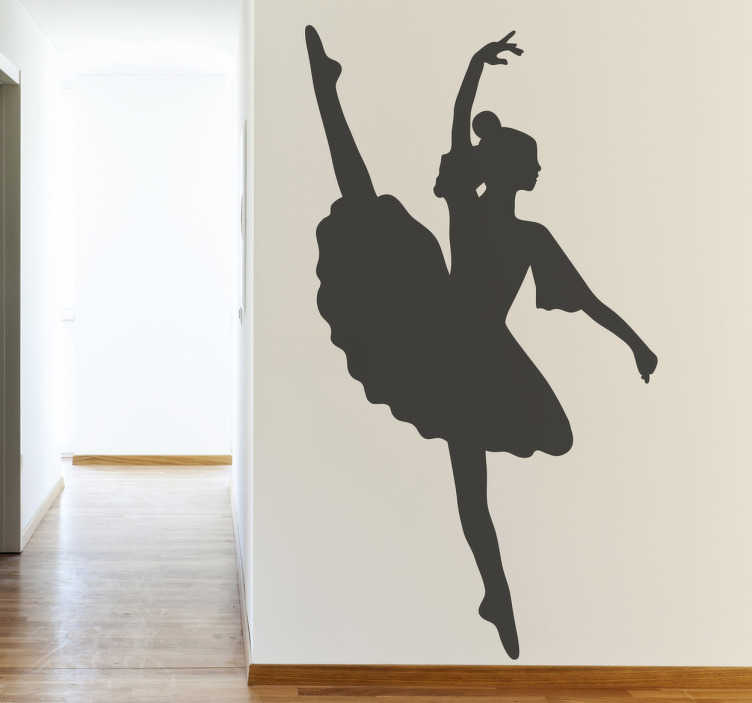 Sticker silhouette ballerina sulle punte - TenStickers