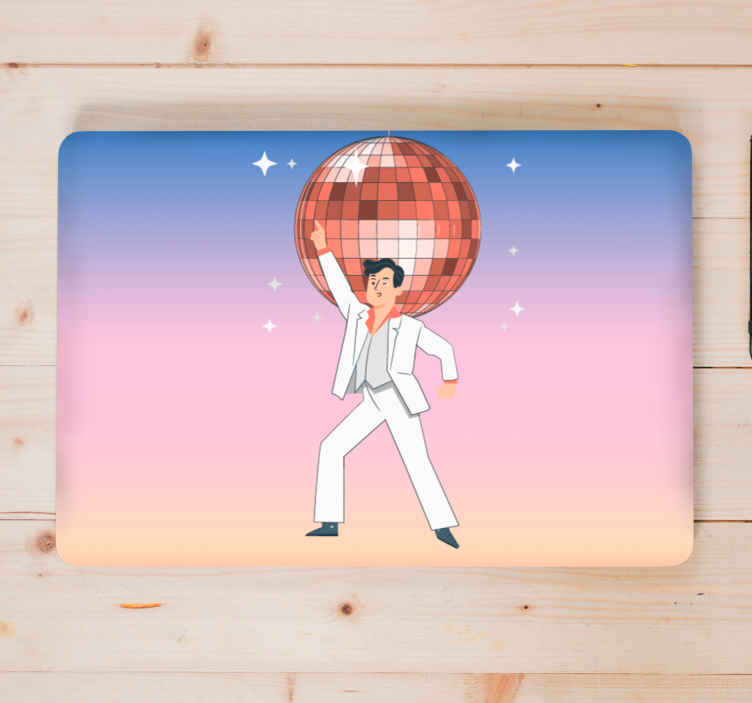 Disko sahnesi kutlaması Dizüstü bilgisayar için kaplama - TenStickers