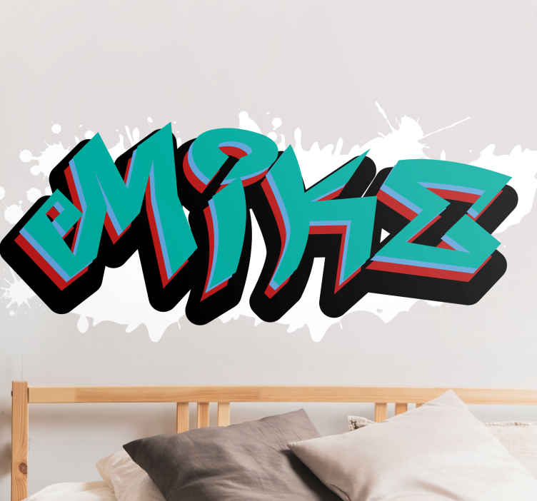 Modèle Personnalisé Graffiti Prénom Autocollant Mural Graphique Art Décalque