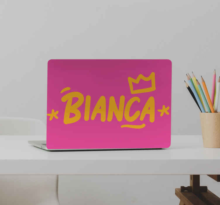 Graffiti tag s kůží notebooku koruny - TenStickers
