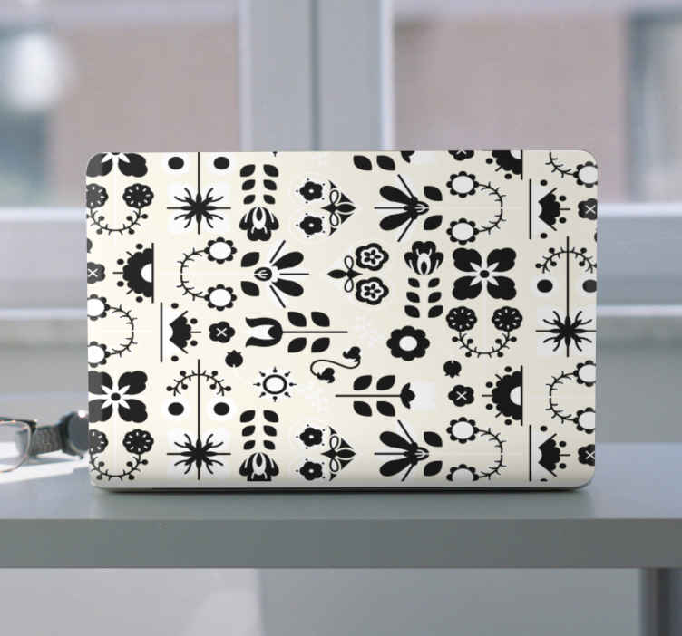 Floral Arrangement Motif laptop skin - TenStickers