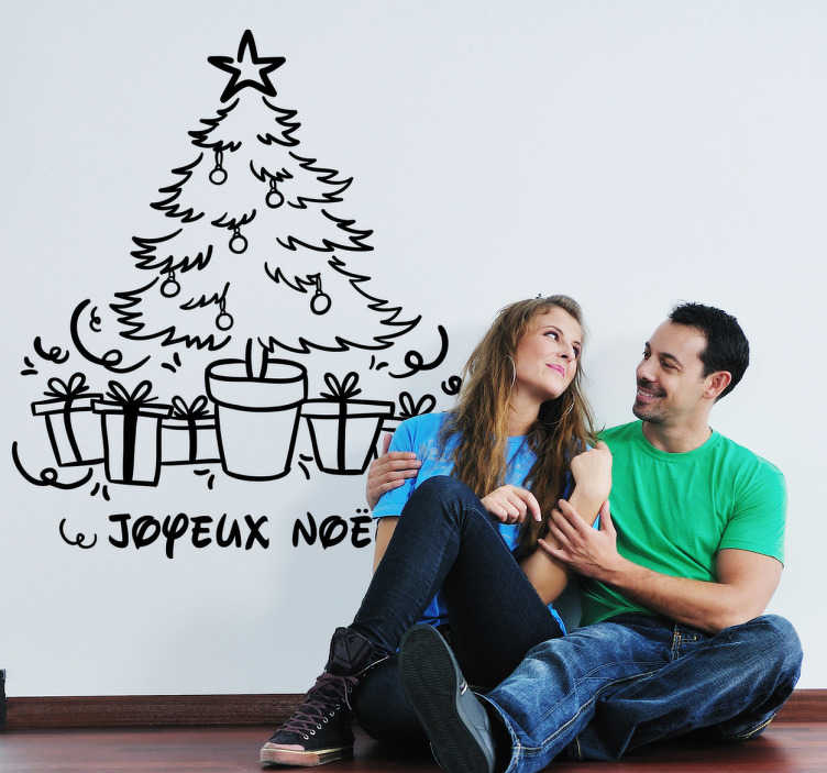 Sticker décoratif sapin de noël