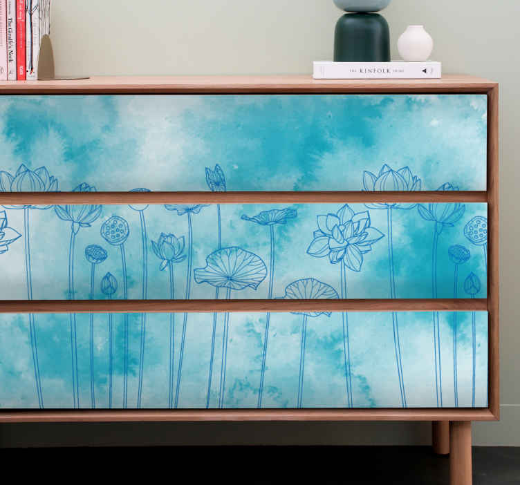 Elegant Floral Inspiration furniture sticker - TenStickers