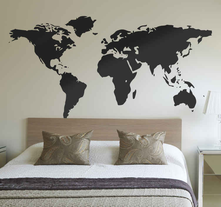 世界地図簡易壁紙ステッカー Tenstickers