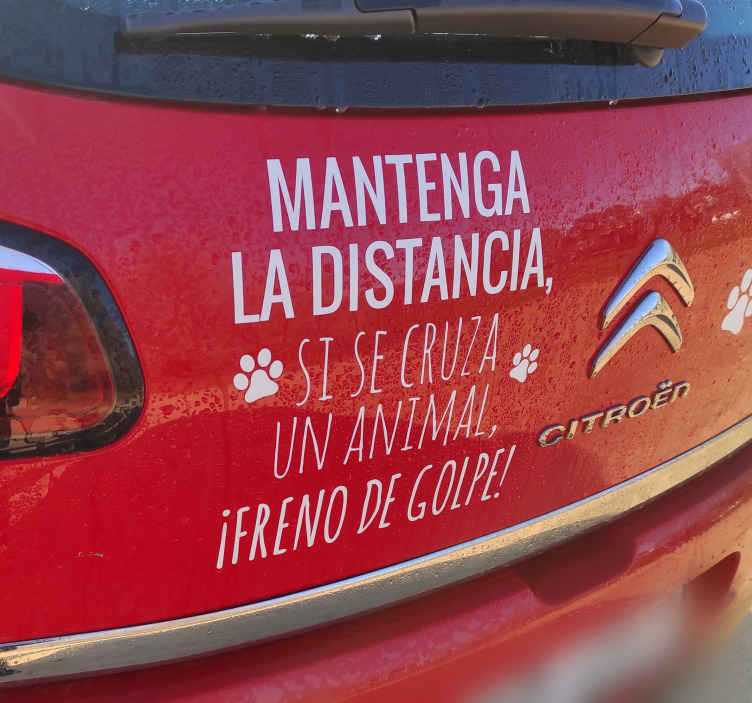 Perros en tránsito de alta calidad de vinilo Laminado Pegatina Coche Furgoneta Vehículo señalización