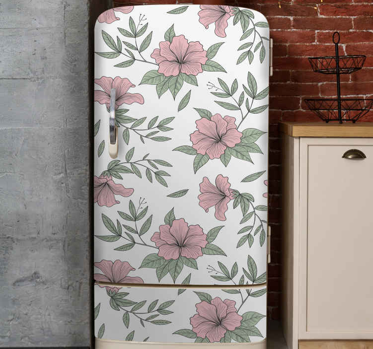 Sticker frigo style de composition botanique - TenStickers
