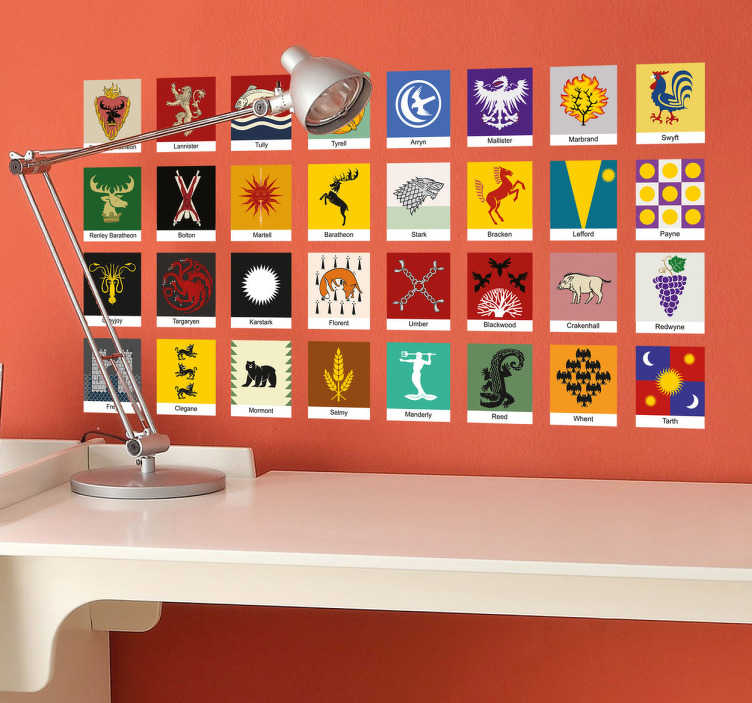 Stickers familias juego de tronos TenVinilo