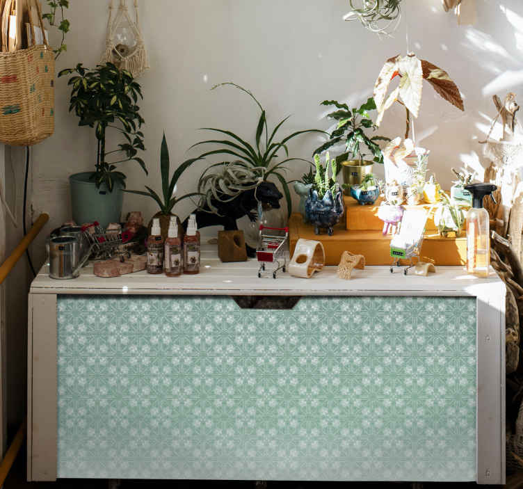Floral fade pattern furniture sticker - TenStickers