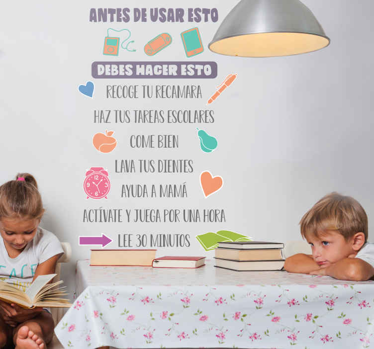 Vinilo ilustración Antes de usar esto tienes que hacer esto - TenVinilo