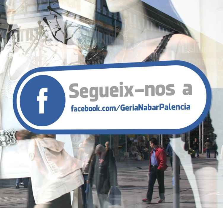 Adhesivo tienda facebook català - TenVinilo