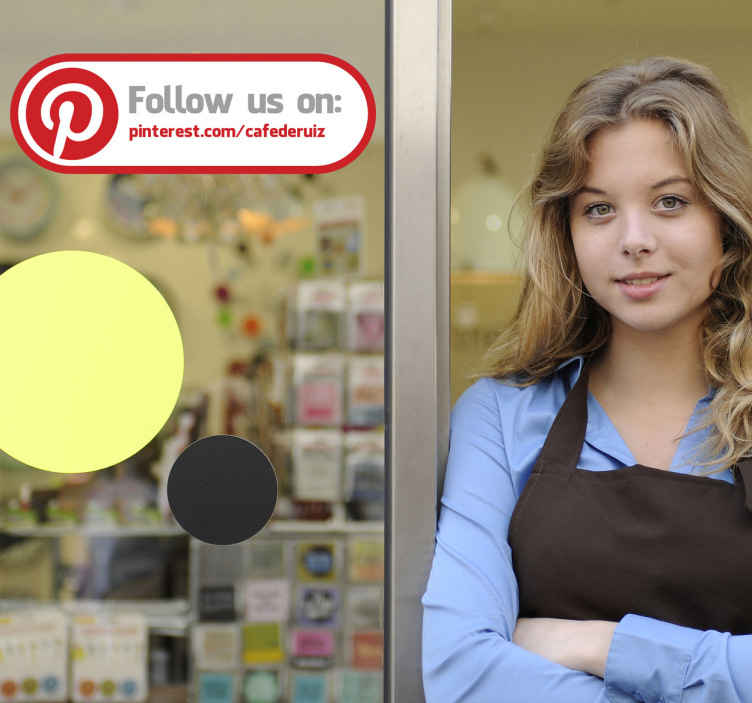 Adhesivo etiqueta tienda pinterest EN - TenVinilo